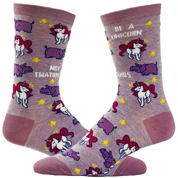 Women's Be A Unicorn Not A Twatopotamus Socks